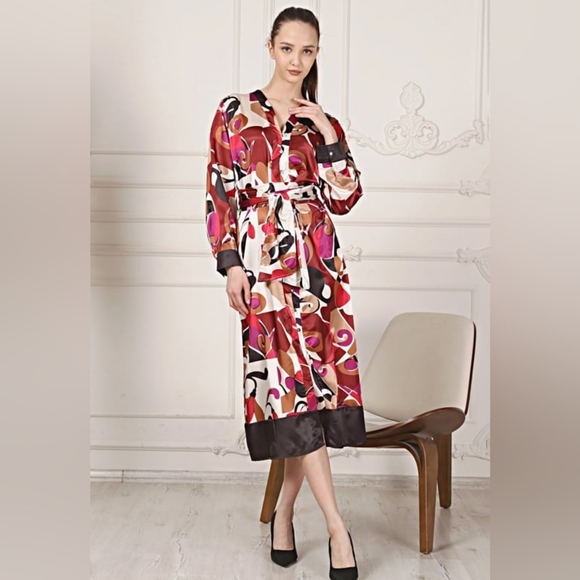 New Zara Satin Effect Floral Dress - 9073/303 - Picture 9 of 14